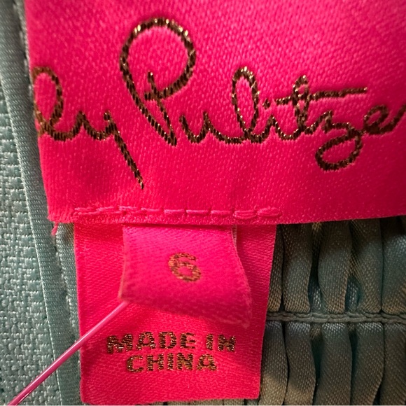 Lilly Pulitzer Aqua and Pink Smocked Dress - Picture 3 of 4